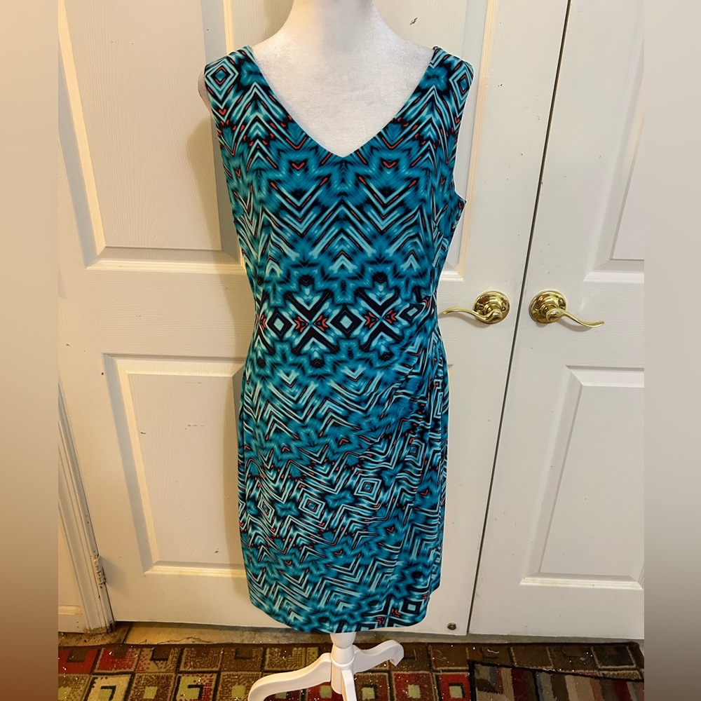Anne Klein vivid sleeveless dress, size 12P